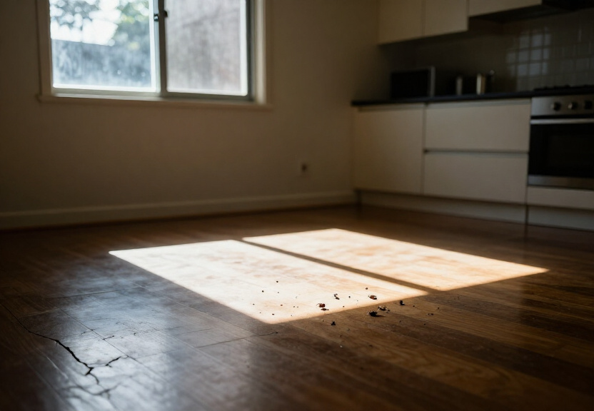 Termite damage in a Concord West home before treatment